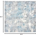 thumbnail image 2 of SAFAVIEH Lagoon Collection Area Rug - 6'7" Square, Light Grey & Light Blue, Modern Abstract Design, Non-Shedding & Easy Care, Ideal for High Traffic Areas in Living Room, Bedroom (LGN521G), 2 of 6