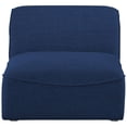 thumbnail image 4 of Meridian Furniture Miramar Bleu Marine Durable en Lin Texturé Sans Accoudoirs, 4 of 7