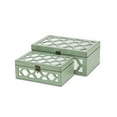 thumbnail image 5 of Set of 2 Blue Wooden Boxes with Overlayed Mirror Panels, 5 of 5