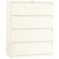 thumbnail image 1 of Hirsh 42-in Wide HL10000 Series Metal 4 Drawer Lateral File Cabinet Off White, 1 of 5