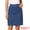 Dark Blue, variant on DARING DIVA Women's Swiss Dots Above Knee Length Denim Skirt Small Dark Blue