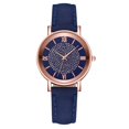 thumbnail image 1 of Montre tendance pour femme, mouvement à quartz, échelle romaine, étanche, pour un usage quotidien et professionnel, bleu, 1 of 4