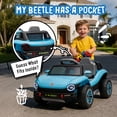 thumbnail image 2 of Xuanlur 12V Ride on Car for Kids, Licensed Volkswagen Beetle Ride on Toys with Remote Control, Electric Car for 3-5 Years Olds with Rear Cargo Storage, Music, Lights, 4-Wheel Suspension, Blue, 2 of 8