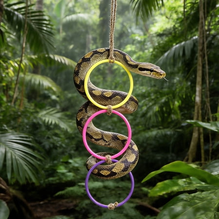 LITINKIMI Space Enhancing Black Reptile Hammock for Snakes and Lizards 1Set