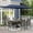 Navy Blue, variant on Sophia & William 8-Piece Outdoor Patio Dining Set with 13 ft Beige Umbrella, Aluminum Textilene Chairs & Metal Table for 6