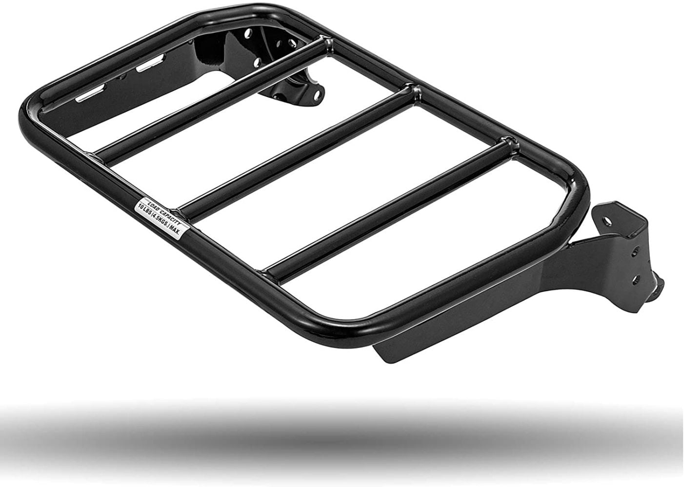 WeiSen Gloss Black Rear Sport Luggage Rack Compatible with Sissy Bar Compatible with 2018-UP Harley Softail FLFB FLFBS FXBR FXBRS 