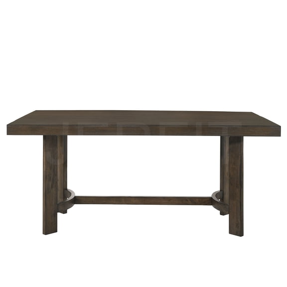 JERFIT Weathered Oak Dining Table for 4, Modern Farmhouse Kitchen Table with Wood Veneer Top, Sturdy Synthetic Wood Base, Easy Assembly