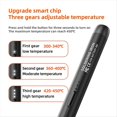 thumbnail image 5 of Soldador Portátil Recargable por USB, Mini Kit de Soldador de Hierro Eléctrico USB con Temperatura Ajustable de 3 Velocidades, Negro, 5 of 5