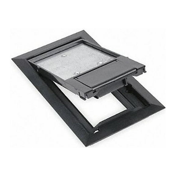 Steel City Box Cover, Floor Box Type, 1 Gang, PVC 664-CST-SW-BLK