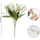 thumbnail image 2 of Arbusto de flores blancas artificiales para interior/exterior, 3 uds., con hojas verdes, perfecto para decoración de bodas, centros de mesa, jardín doméstico, arreglos florales, 2 of 5