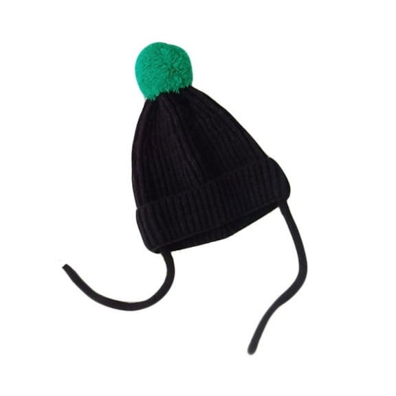 WITHMOONS Kids Winter Hat - Toddler Knitted Pom Beanie Hat - Pom Pom Baby Girls Boys Beanies YZJ0232 (Black)