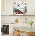 thumbnail image 6 of Christmas Wall Art - Red Truck Canvas Funny Leaping Prints,Framed Merry Christmas Wall Decorations Ready to Hang,Wall Decor for Bedroom Bathroom Kitchen,Christmas Gift,Home Decor,12"x12", 6 of 6