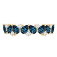 thumbnail image 4 of Rosec Jewels Natural London Blue Topaz Half Eternity Ring - AAA Quality - Pear Shape Blue Topaz Diamond Ring - with Jewelry Box, 14K Yellow Gold, US 9.00, 4 of 8