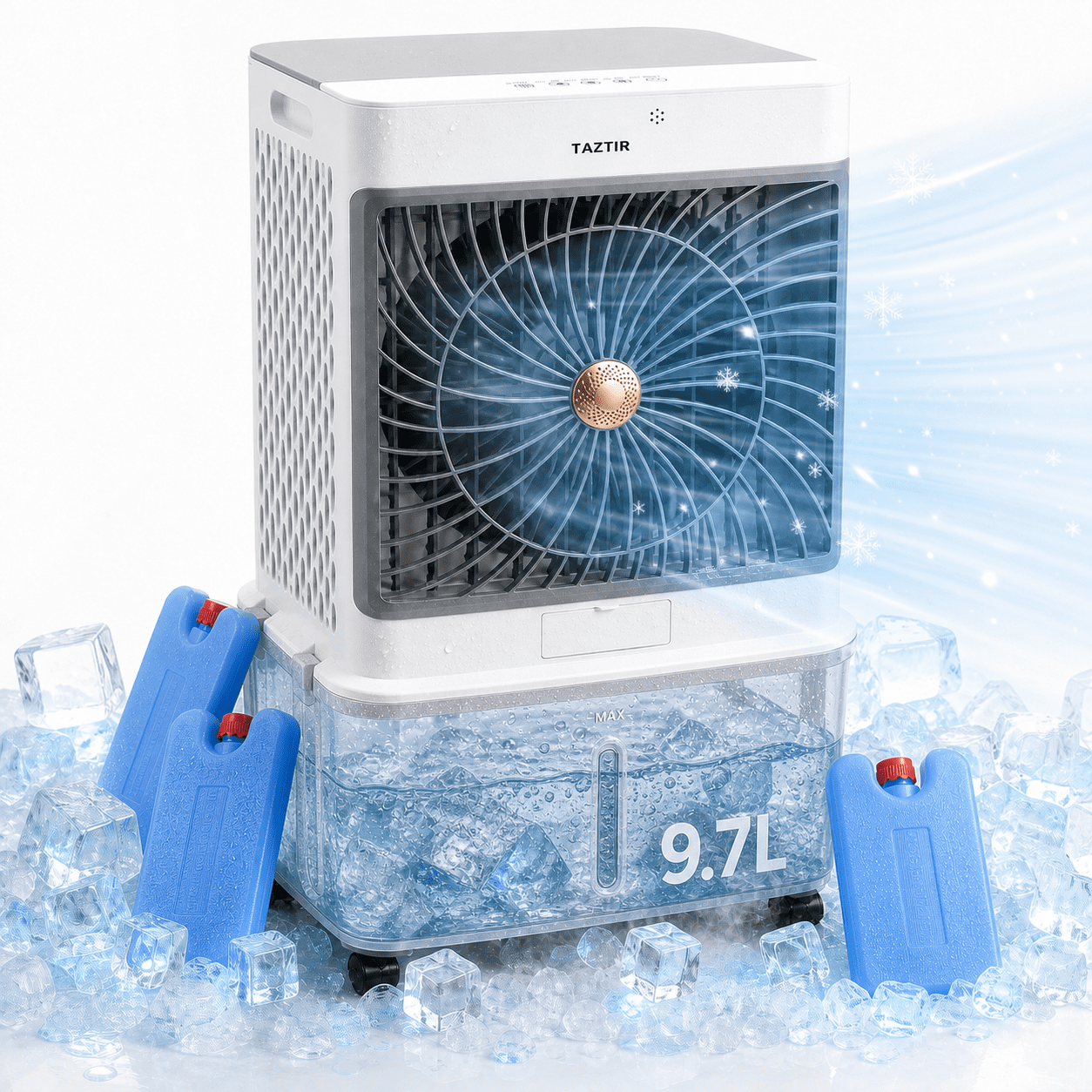 TAZTIR 2100CFM 3-Speed Evaporative Air Cooler for Garage Warehouse Shop