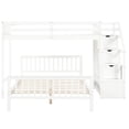 thumbnail image 4 of White Twin Over Full Loft Bed - Spacious Sleeping Space For A Restful Night With Staircase In 61.4''h Tall, Provide Ample Headroom, 4 of 6