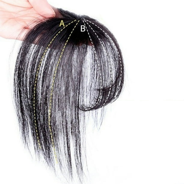 Flequillo de aire 3D, extensión superior del cabello, flequillo de aire limpio fino sin costuras Invisible