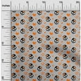 thumbnail image 1 of oneOone Georgette Viscose Orange Fabric Skull Craft Projects Decor Fabric Printed By The Yard 42 Inch Wide, 1 of 4