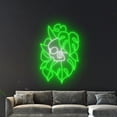 thumbnail image 5 of Handmadetneonsign Monstera Skull Neon Light, Monstera Tropical Led Light, Skull Leaf Neon Sign, 5 of 5