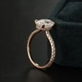 thumbnail image 4 of solitaire jewels 2.5CT Oval Moissanite Hidden Halo Engagement Ring For Women, 18K Rose Gold, 4 of 6