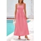 thumbnail image 5 of Vestido PRETTYGARDEN Maxi Rojo a Cuadros con Escote Cuadrado XL, 5 of 8