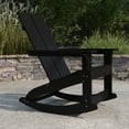 thumbnail image 3 of Merrick Lane UV Treated All-Weather Polyresin Adirondack Rocking Chair in Black for Patio, Sunroom, Deck and More, 3 of 11