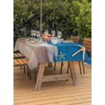 thumbnail image 3 of Outdoor Tablecloth with Umbrella Hole for Patio/Picnic/Party/Camping, Coastal Starfish Waterproof Table Cloth Rectangle Table Cover Washable, Beach Ocean Nautical Wooden Grain (52"x 70"), 3 of 8