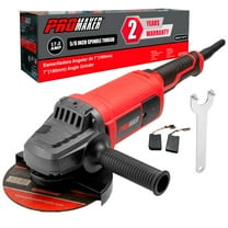 PROMAKER 7 inch Angle Grinder, 17.2 AMP, 8400 RPM, Industrial Electric Angle Grinder with 2 Extra Carbon Brushes, Built for Heavy-Duty Tasks and Professional Performance, 2 Years Warranty.
