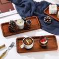 thumbnail image 6 of 10 Pcs Mango Wooden Serving Platters Rectangular Wood Serving Trays 12 x 5 Inch Wooden Cheese Plates for Food Solid Wood Charcuterie Board for Snack Fruit Sushi Appetizer Home Bar Decor, 6 of 7