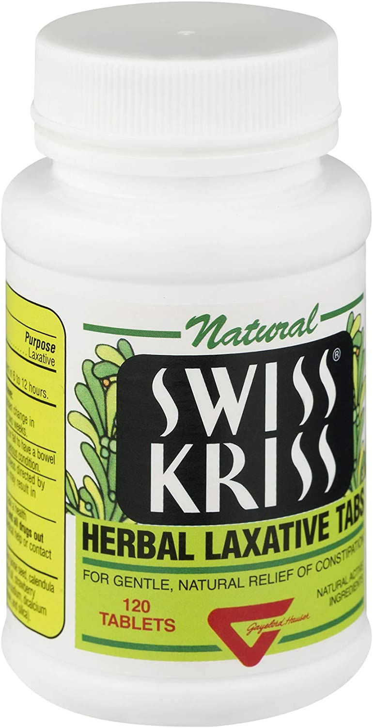 Swiss Kriss Herbal Laxative Tablets 120 ea (Packs of 4)