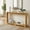 Natural, variant on Long Fluted Console Table, Narrow Sofa Table Behind Couch with Arc Corner Design for Entryway, Industrial Farmhouse Hallway Table for Living Room, Foyer