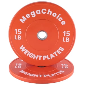 2Pcs Rubber Barbell Plates With Printing