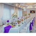 thumbnail image 6 of 50 PCS Satin Chair Sashes Bows Decorative Universal Chair Cover Band Chairs Ribbon Ties Back Sash for Wedding Party Ceremony Reception Hotel Events Birthday Banquet Restaurant Decor(7x108inch,Purple), 6 of 18