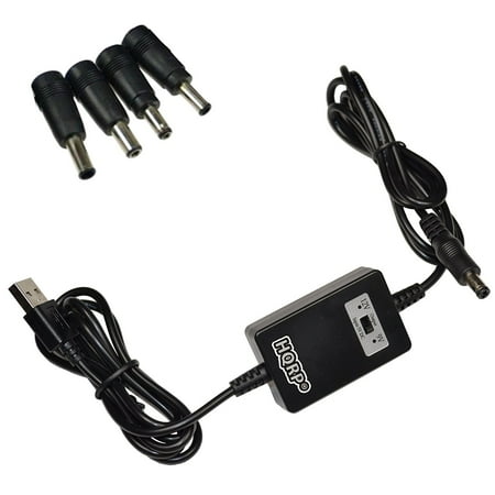 Compaq Power Converter HQRP 5V USB to DC 9V 12V Step-Up Module Converter Cable for Power Bank External Battery Pack Laptop Desktop Tablet Router Speaker CCTV Camera Portable Charger AC Adapter + HQRP Coaster ()