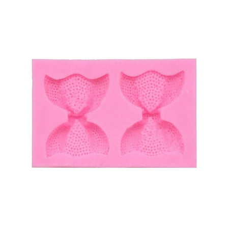 

MPWEGNP Bow Tie Silicone Mould Fondant Chocolate Cake Ultra Light Clay Decorative Mould 14mm Bowl Piece Silicone Beads Bulk Shaped
