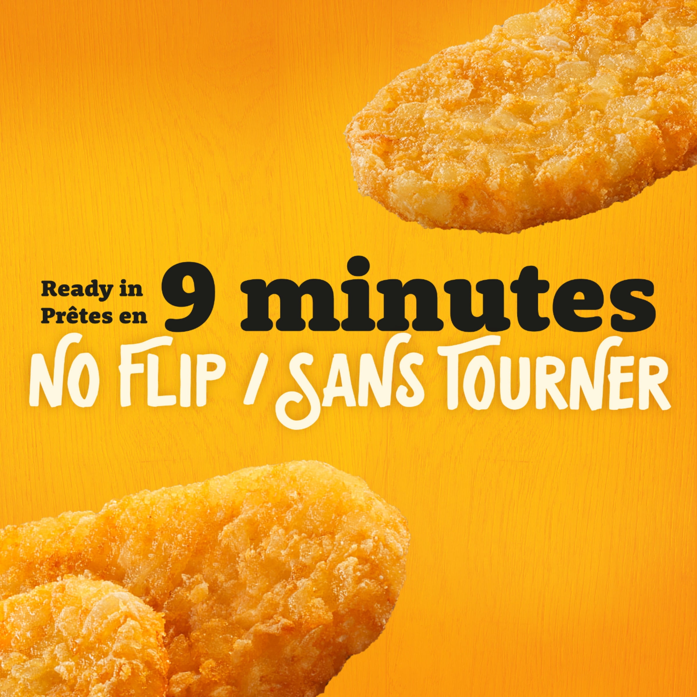 McCain® 9 Minute No Flip Savoury Herb Potato Patties, Made in Canada from domestic and imported ingredients, 600g