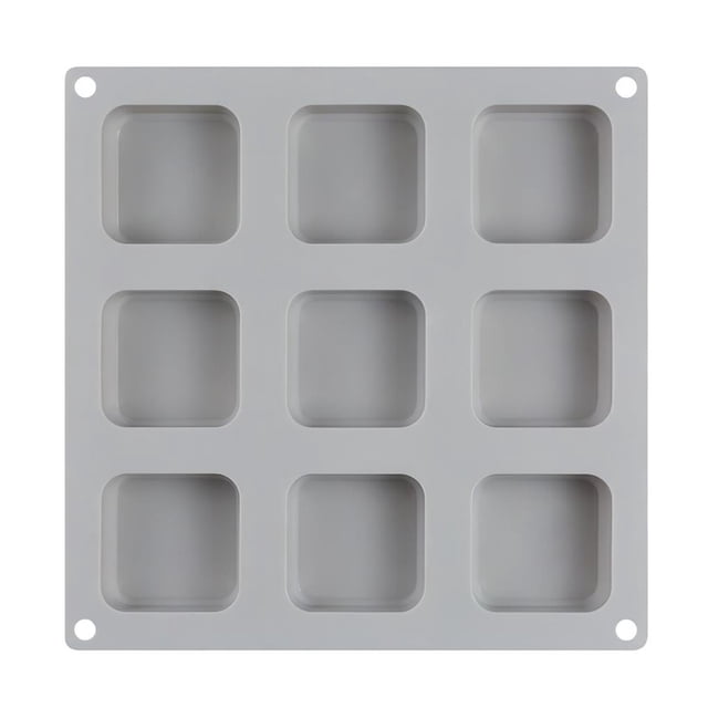 Molde De Silicona Para Jabón, Molde De Jabón Cuadrado De Nueve Agujeros, Molde De Silicona Para Hornear Hecho A Mano De Seguridad Para Jabón, Pastel, Pudín, Magdalenas, Pan Speravity HA013426-00