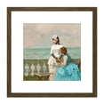 thumbnail image 1 of Corcos Dismois Tout Women Beach Sea Painting 8X8 Inch Square Wooden Framed Wall Art Print Picture with Mount, 1 of 4