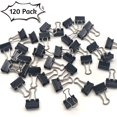 thumbnail image 1 of Paquete de 120 mini clips para carpetas, clips para carpetas negros, clips de papel pequeños de 19 mm y 0,74 pulgadas. Clips de oficina de tamaño micro para el hogar, la escuela, la oficina, 1 of 5
