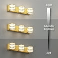 thumbnail image 5 of LIGHTINN 3-Light Bathroom Vanity Light Modern Acrylic LED Bathroom Light 20.5inch Wall Light LED 6000K White Bathroom Lighting (Gold), 5 of 7