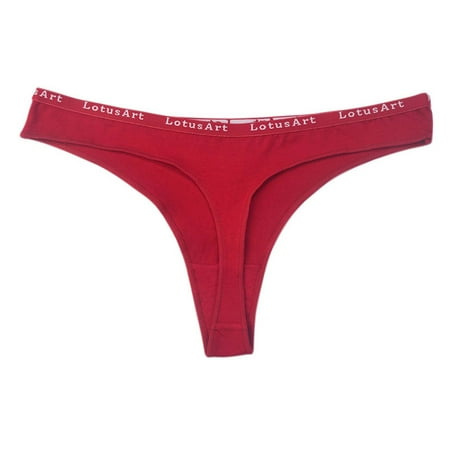 

DENGDENG T-Back Solid G String Thongs for Women Sexy Low Rise Seamless Panties