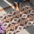 thumbnail image 4 of Brown Geometric Boho Pattern Door Rugs,Washable Non Slip Door Mats Indoor,Decorative Door Mats,Entry Mat Indoor for Entrance,Bedroom,Kitchen,Bathroom,20"x32", 4 of 6