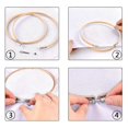 thumbnail image 3 of Hand Embroidery Kit with 100 Colors Threads, 40 Sewing Pins, 3 Pieces Aida Cloth, Instructions, Embroidery Hoops, 3 of 4