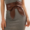 thumbnail image 4 of Women Belt Imitation Leather Wide-Brimmed Design Retro Cinched Belt Dresses Coat Knotted Belt Versatile Accessory, 4 of 8