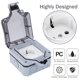 thumbnail image 3 of Enchufe impermeable IP66, enchufe exterior resistente a la intemperie, caja de conexiones exterior montada en la pared, protección de regleta para cocina, garaje, baño, piscina y jardín, 3 of 4