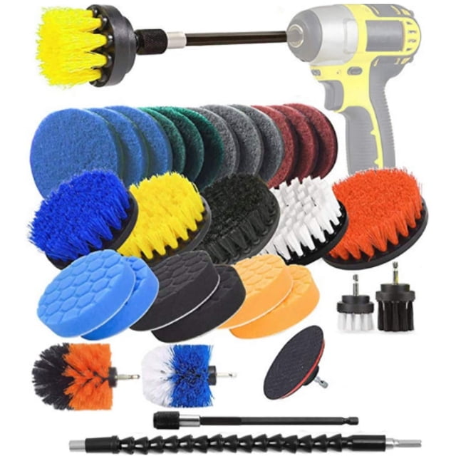 Cepillo para taladro de limpieza oso de fresa Accesorio para cepillo de taladro 31 piezas multicolor