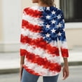 thumbnail image 5 of Hogleaql 250th Anniversary Usa Shirt for Women 3/4 Sleeve Crewneck 4th Of July T-Shirts Independence Day Patriotic Trendy Blouse Red L, 5 of 5