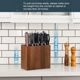 thumbnail image 2 of XXL Acacia Wood Knife Holder – Large Universal Knife Block with Blade-Protecting Slots, Holds 26+ Knives, Scissors, and Sharpening Rods, Space-Saving Kitchen Storage Organizer, 2 of 6
