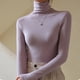 thumbnail image 4 of Camisas de manga larga con cuello alto para mujer, jerséis casuales ajustados y ajustados, camisetas con capas, 4 of 6