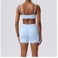 thumbnail image 3 of Traje de yoga de manga corta de secado rápido for mujer, pantalones cortos deportivos for correr y entrenar, traje de fitness con sujetador., 3 of 7
