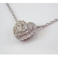thumbnail image 2 of TAAPSEE JEWELS Double Halo Heart Pendant Necklace Pear Cut Cubic Zirconia 14K White Gold Plated Free Chain 18'', 2 of 4